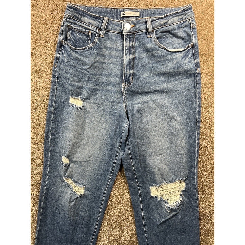 SO Highest Rise‎ Baggy Dad Jeans Dark Wash Size 15/32w